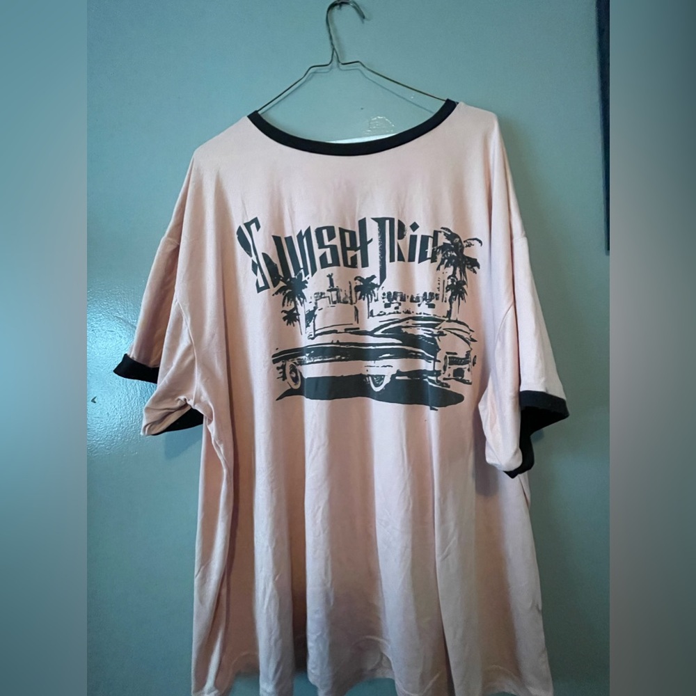 ‘Sunset Ride’ Pink SHEIN Tee
